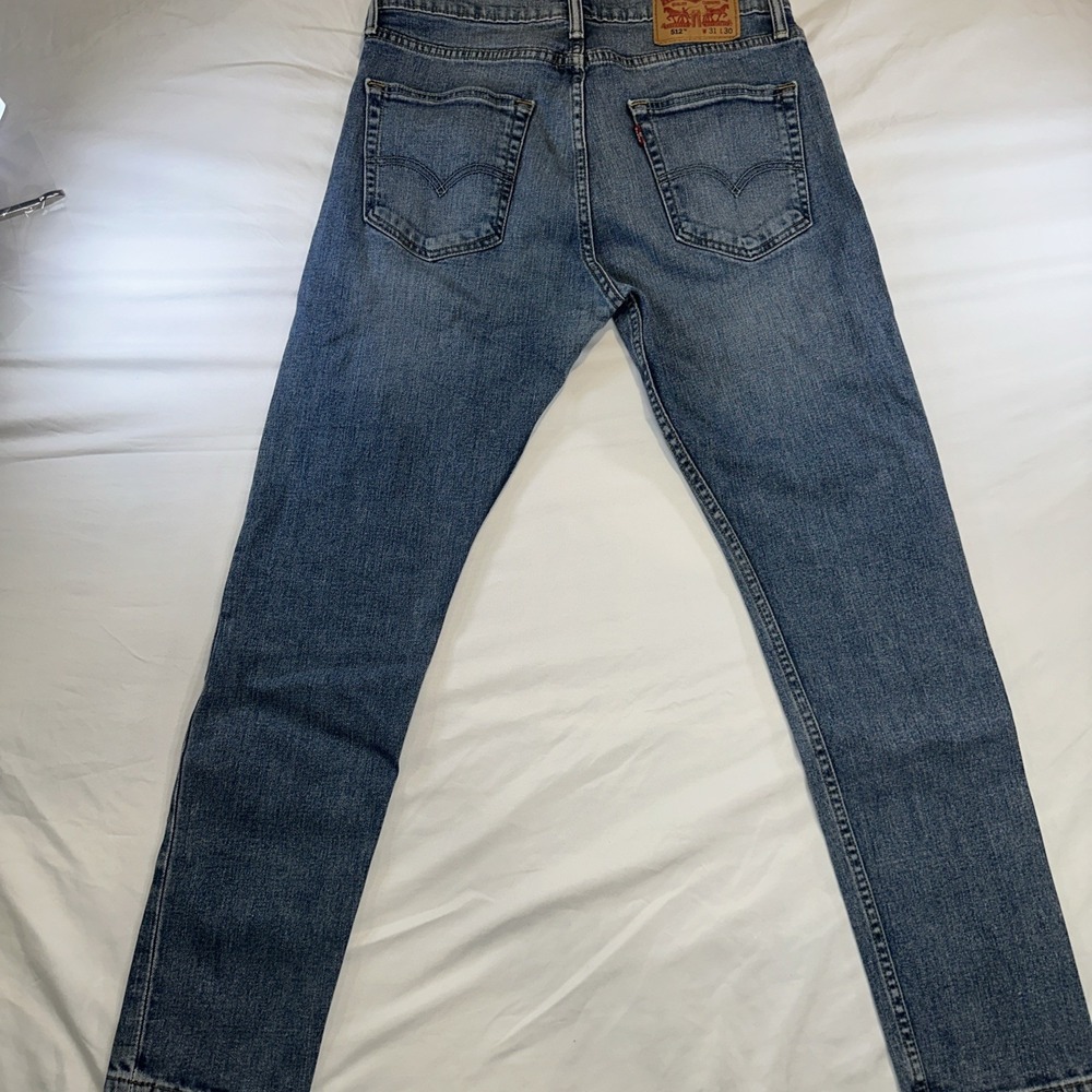 Levis 512 Slim Jeans Mens 31x30 Blue Denim Medium Wash Excellent Condition